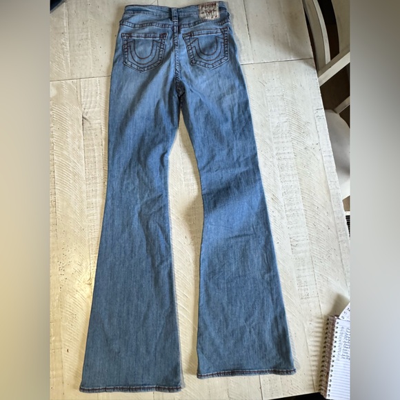 True Religion Light Blue Flare Jeans - Picture 2 of 4